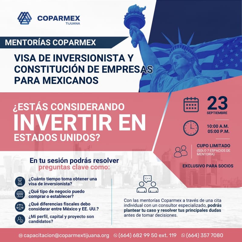 Cover Image for Mentorías Exclusivas-Visa de Inversionista y Constitución de Empresas para Mexicanos