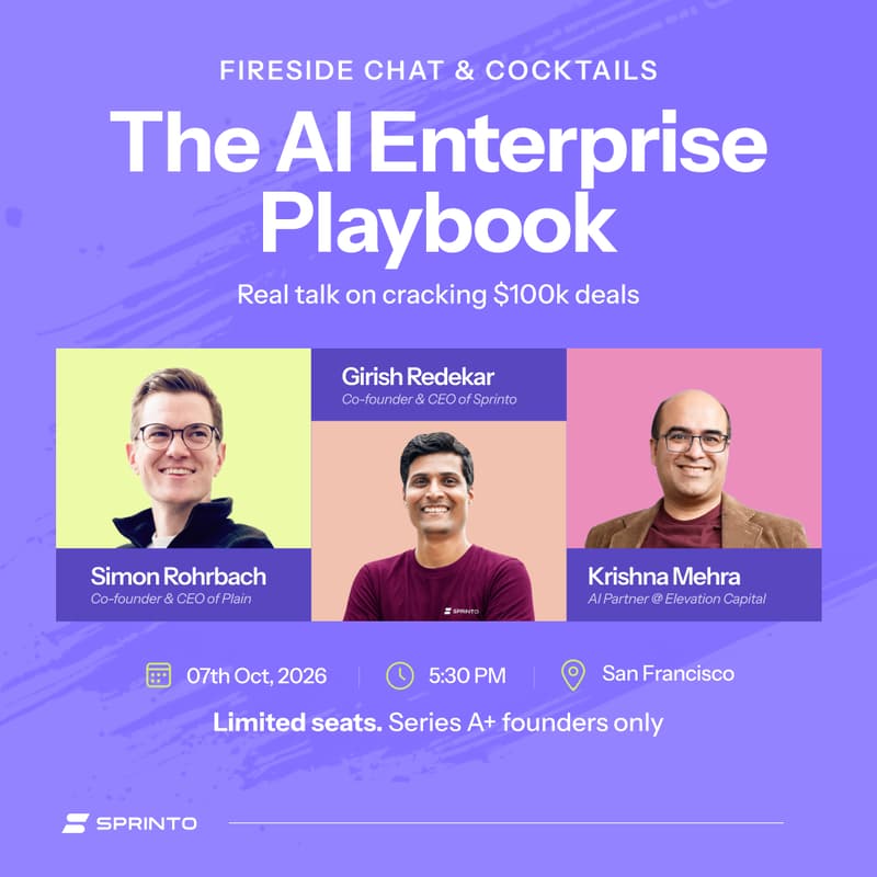 Cover Image for Enterprise Sales in the Age of AI : Founder Fireside Chat & Cocktails