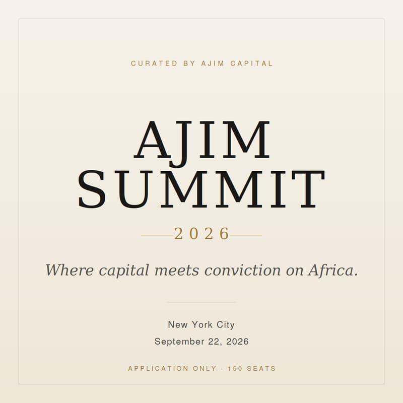 Cover Image for Ajim Summit 2026 | Where capital meets conviction on Africa