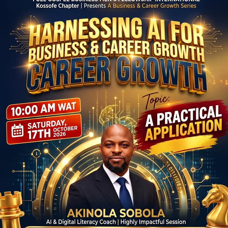 Cover Image for HARNESSING AI FOR BUSINESS & CAREER GROWTH