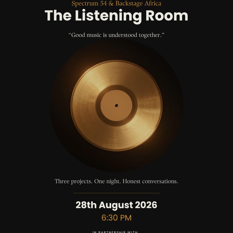 Cover Image for Spectrum 54 & BackStage Africa Presents: The Listening Room