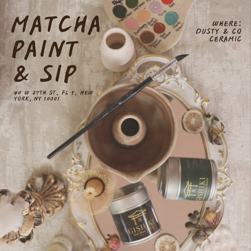 Cover Image for Matcha Bowl Paint & Sip 06/27 @ 1:30 PM