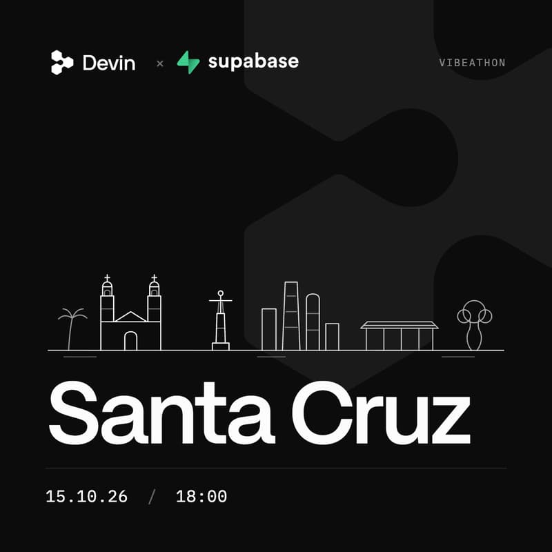 Cover Image for Devin x Supabase Santa Cruz Vibeathon