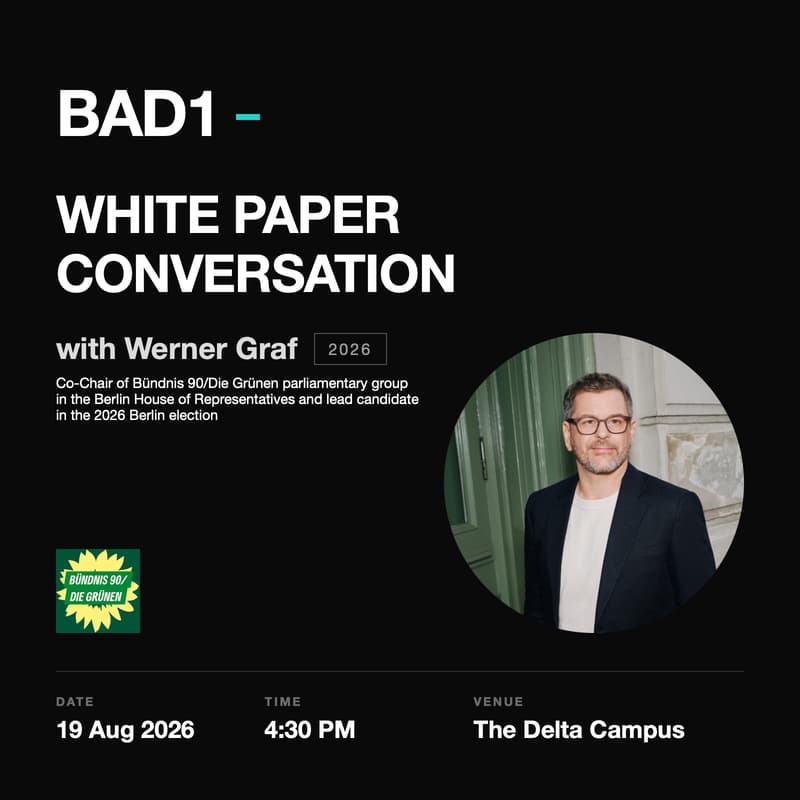 Cover Image for BAD1 & Werner Graf (Die Grünen): Shaping the Future of Berlin's Startup Ecosystem