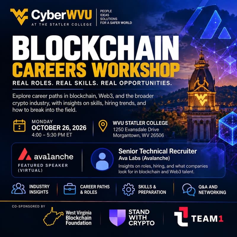 Cover Image for WVU Blockchain Careers Workshop