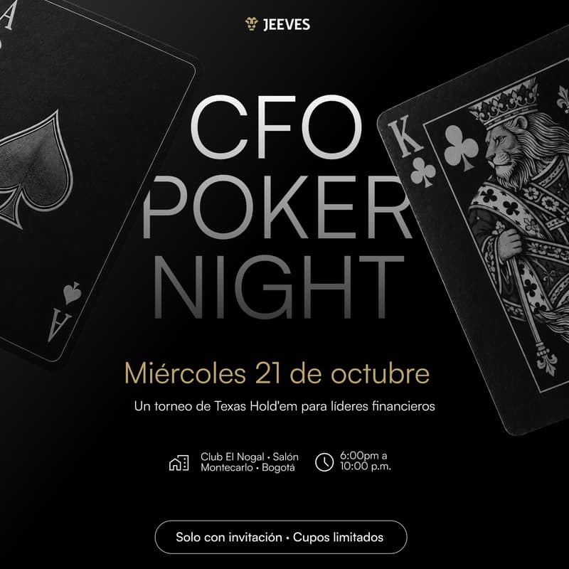 Cover Image for Jeeves CFO Poker Night | Bogotá