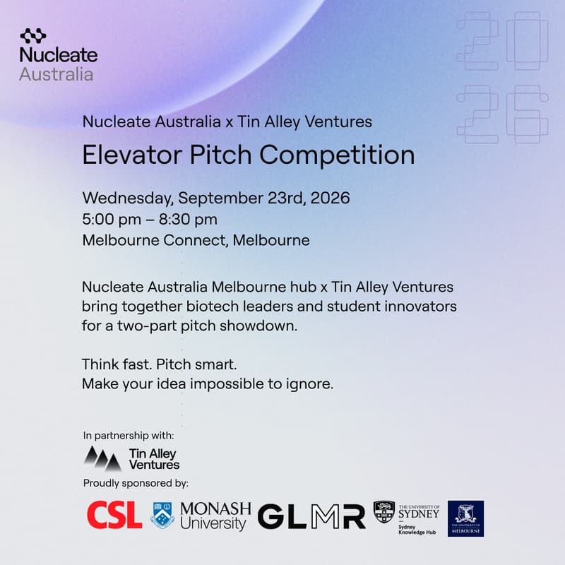 Cover Image for Nucleate Australia - Tin Alley Ventures x Melbourne Hub: Reverse Pitch and Pitch Night!