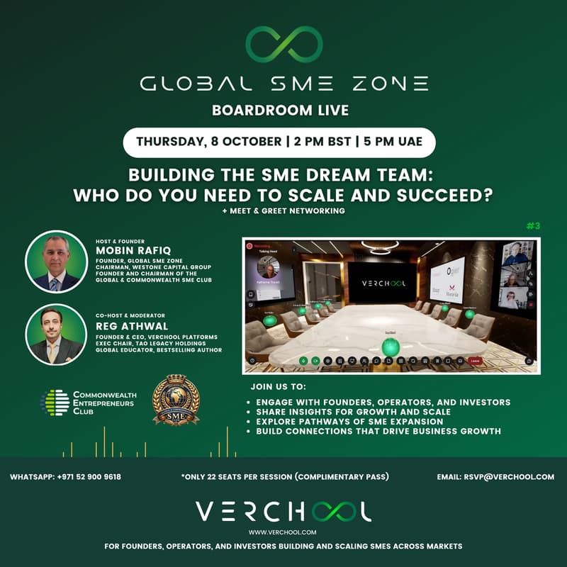 Cover Image for Global SME Zone - Boardroom Live #3 | Building the SME Dream Team: Who Do You Need to Scale and Succeed?