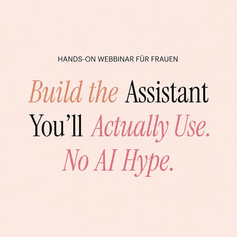 Cover Image for No AI Hype. Dein Einstieg in persönliche KI Assistenten