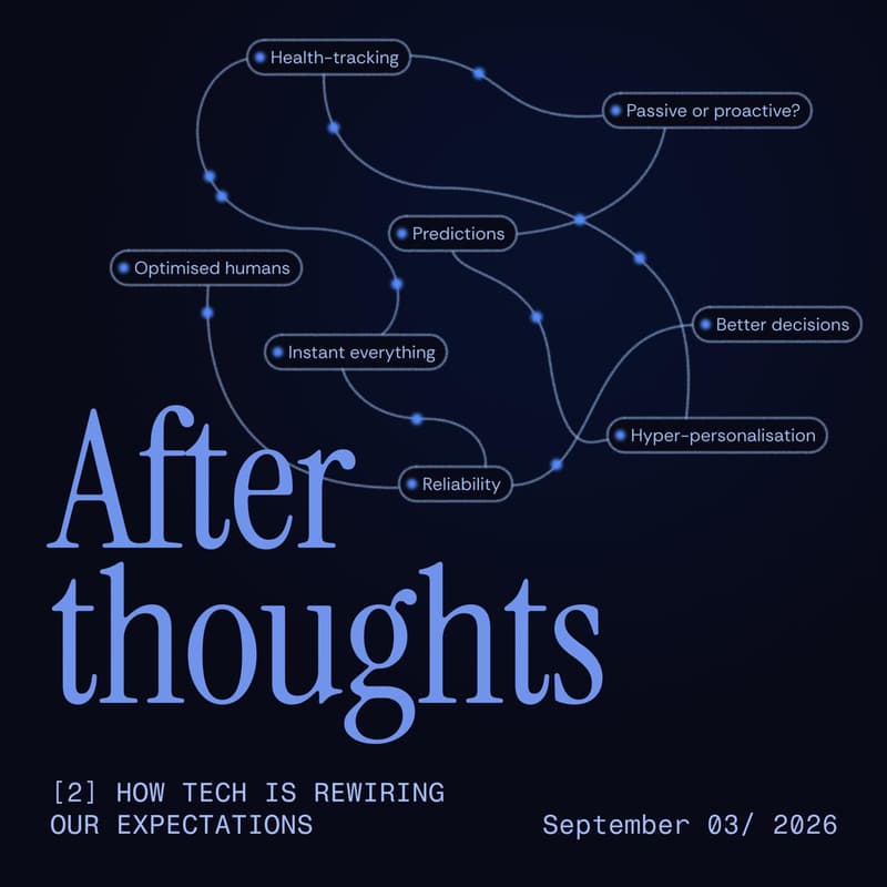 Cover Image for Afterthoughts: How tech is rewiring our expectations