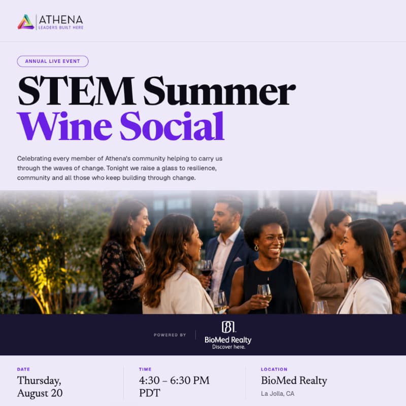 Cover Image for Athena's Annual STEM Summer Wine Social Powered by BioMed Realty
