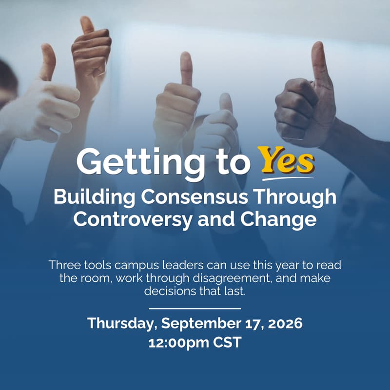 Cover Image for Getting to Yes: Building Consensus Through Controversy and Change