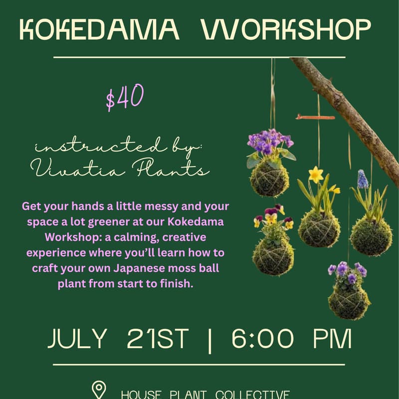 Cover Image for Kokedama Workshop🌱
