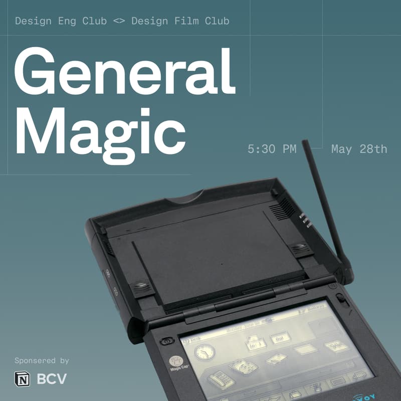 Cover Image for design eng club x design film club : general magic screening
