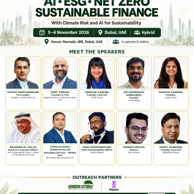Cover Image for AI-ESG-Net Zero-Sustainable Finance: IICSR Executive 2 days workshop