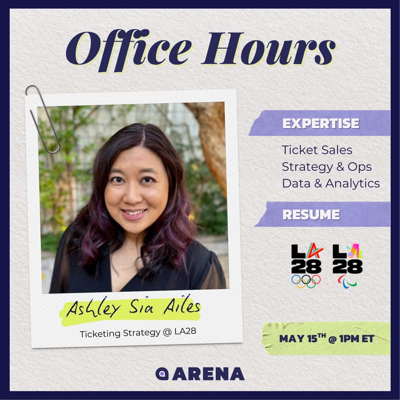 Cover Image for Office Hours w/ Ashley Sia Ailes (Ticketing Strategy @ LA28)