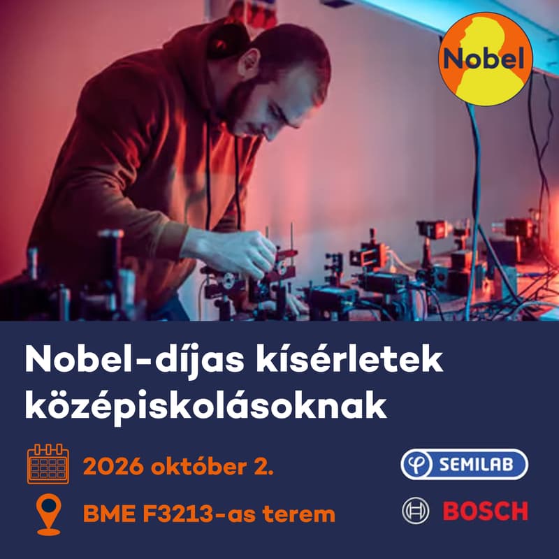 Cover Image for Nobel-díjas kísérletek 2026 - regisztráció az első péntek délutáni alkalomra (október 2.)