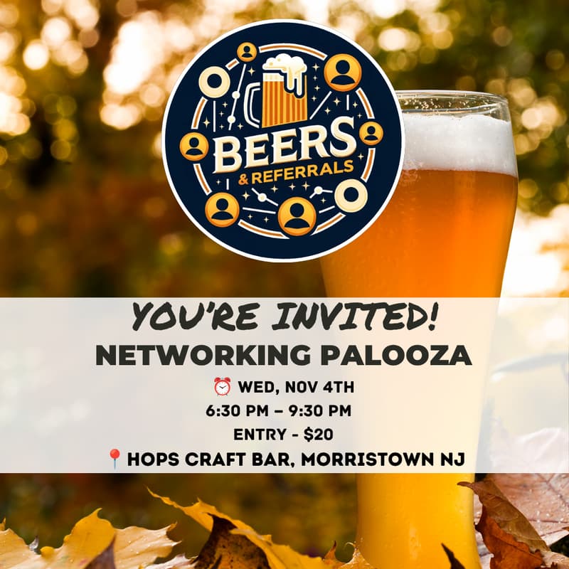 Cover Image for Beers and Referrals NETWORKING PALOOZA NOVEMBER 2026