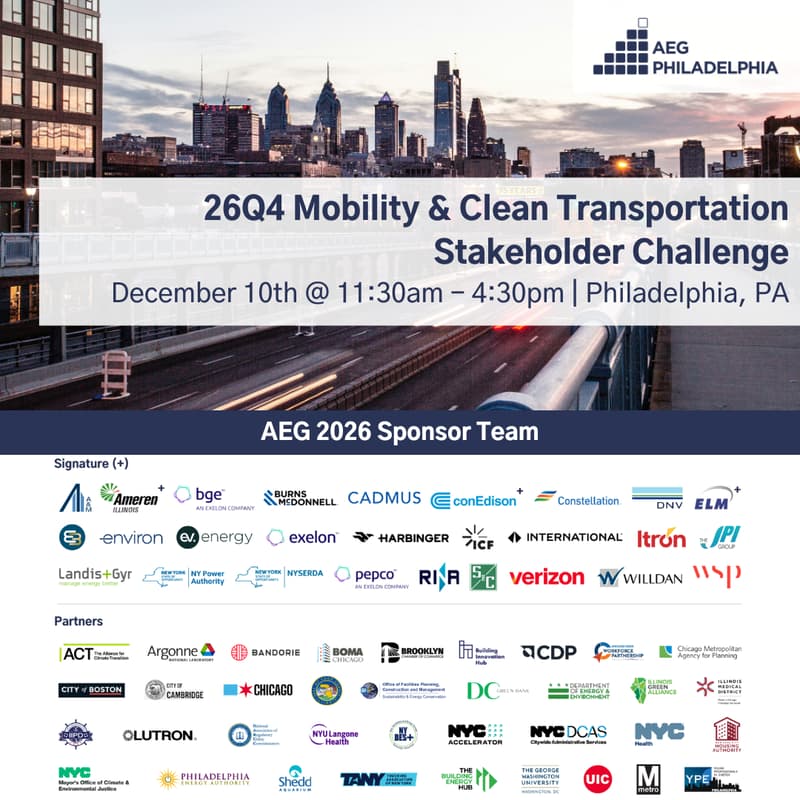 Cover Image for AEG Philadelphia 26Q4 Mobility & Clean Transportation Stakeholder Challenge
