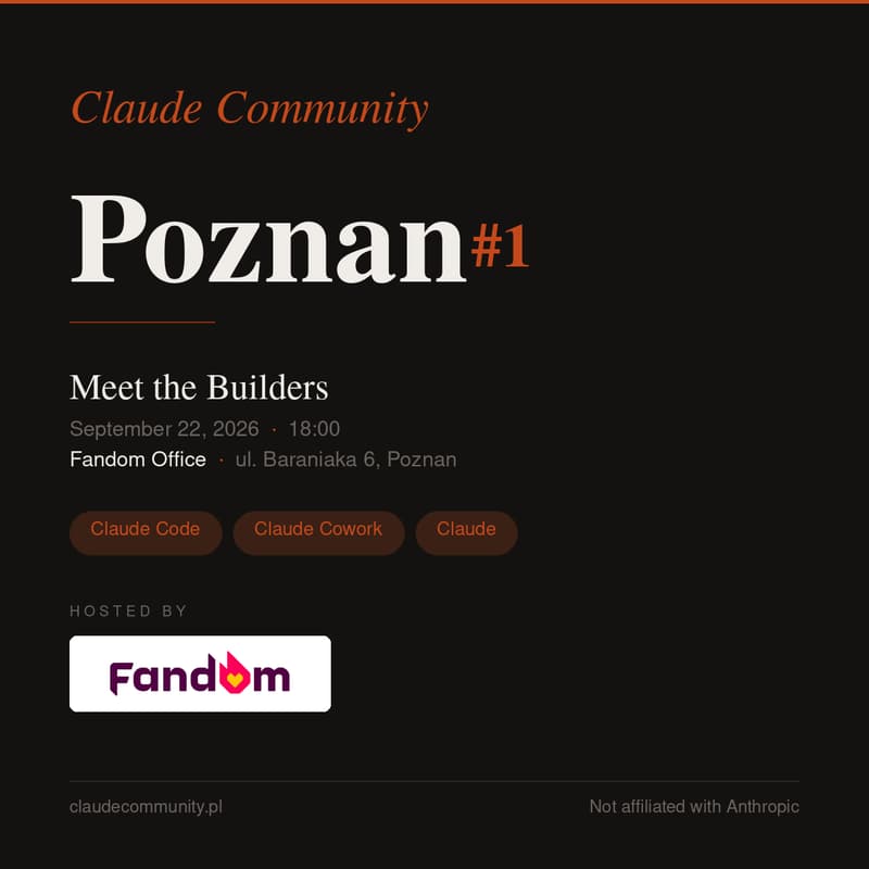 Cover Image for Claude Community Poznan #1