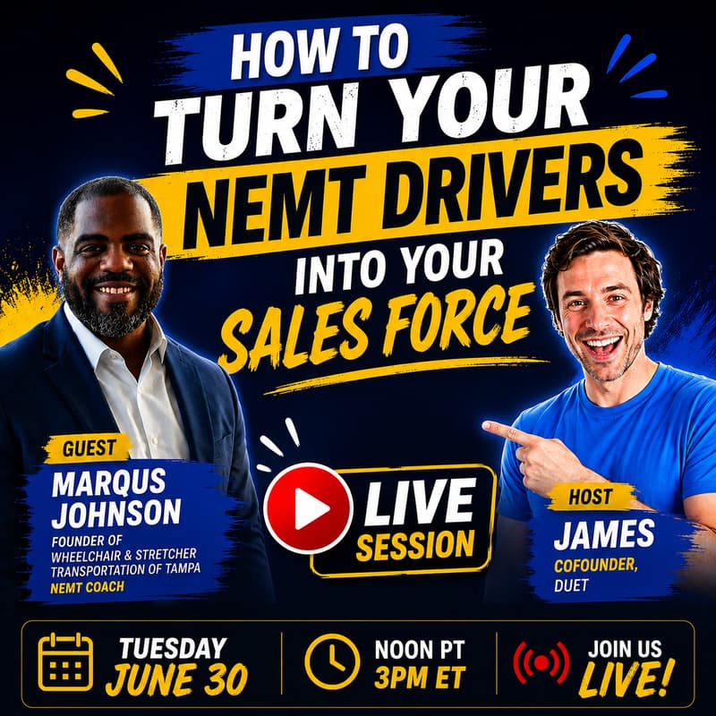Cover Image for How to Turn Your NEMT Drivers Into Your Sales Force