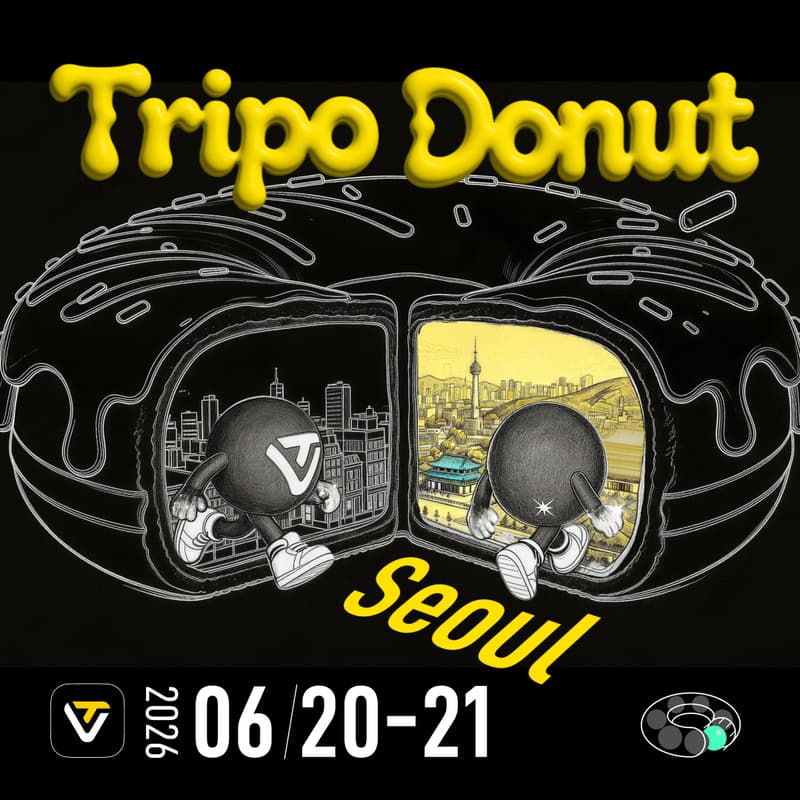 Cover Image for Tripo Donut: AI 3D Digital Asset Workshop | ๐งSeoul๐ง