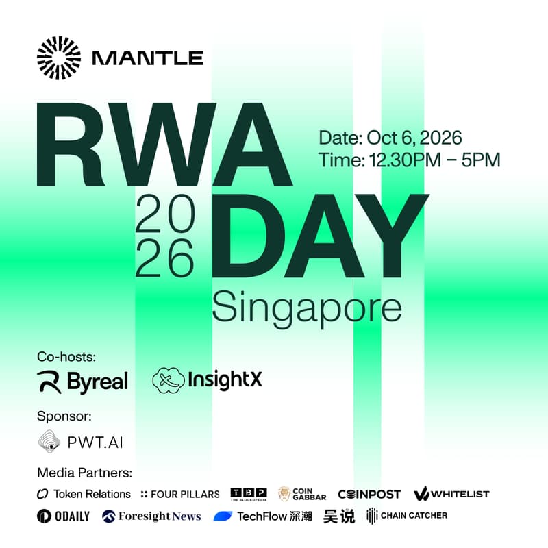 Cover Image for RWA Day SG: Co-hosted w/ Mantle, Byreal, InsightX & PWT AI