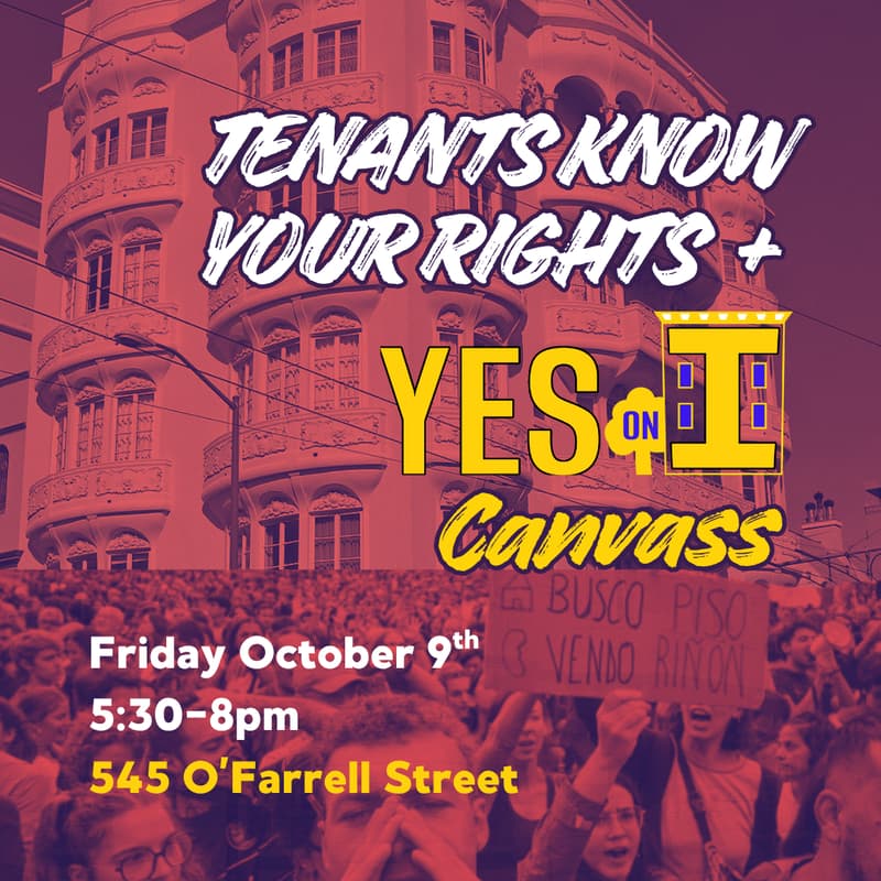 Cover Image for Tenants Know Your Rights + Yes on I Canvass