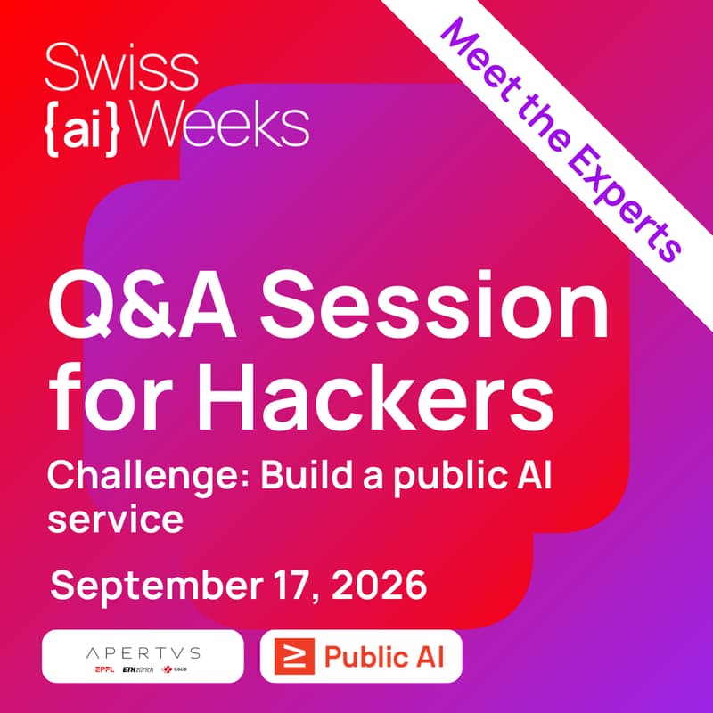 Cover Image for Q&A Session for Hackers by Apertus & Public AI