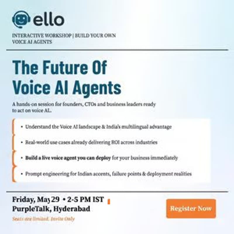 Cover Image for The Future of Voice Agents: Hyderabad Workshop - 03