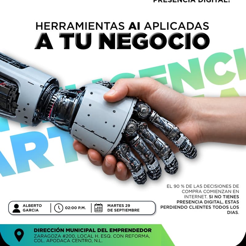 Cover Image for HERRAMIENTAS AI APLICADAS A TU NEGOCIO (EN LINEA)