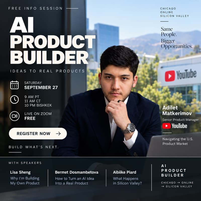 Cover Image for AI PRODUCT BUILDERS - ONLINE LIVE SESSION FOR FUTURE BUILDERS