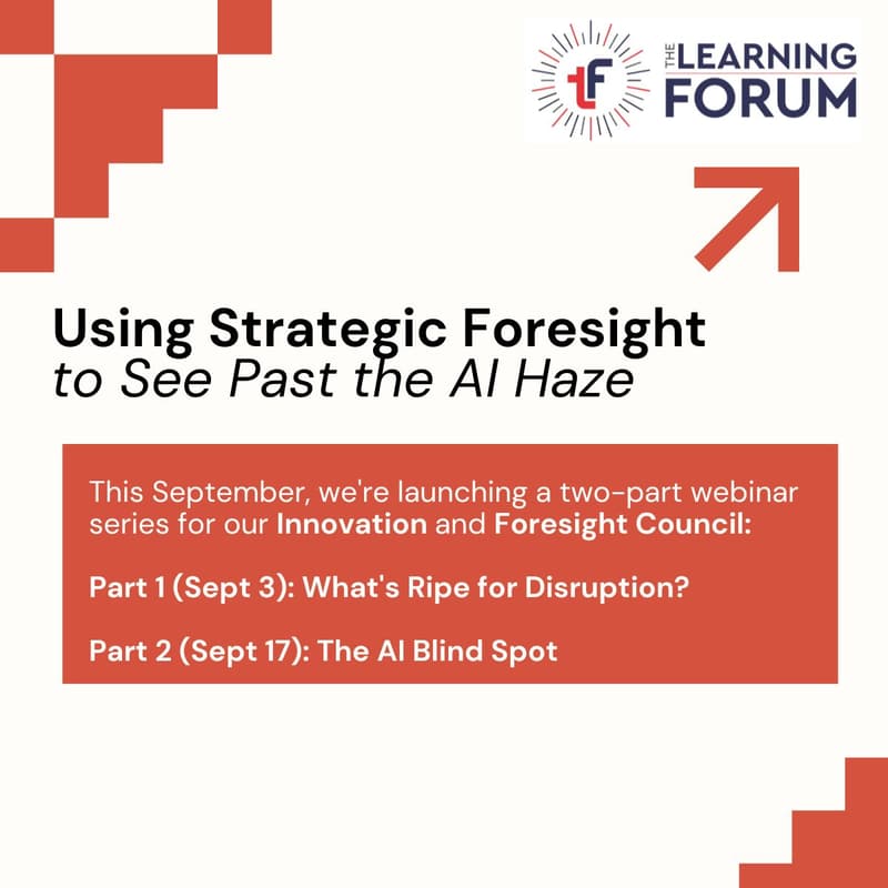 Cover Image for Two-Part Webinar Series: Using Strategic Foresight to See Past the AI Haze