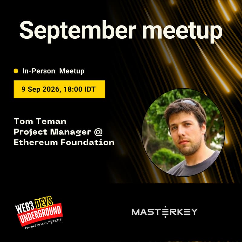 Cover Image for Monthly Meetup of the Web3 Developers Underground community
