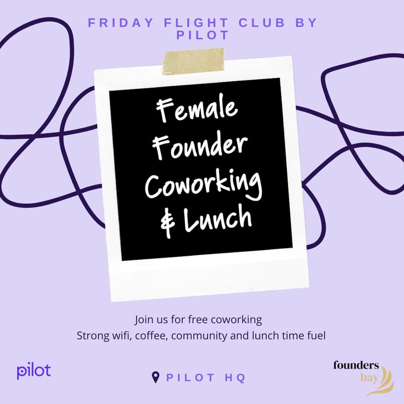 Cover Image for Friday Flight Club: Female Founder Coworking & Lunch