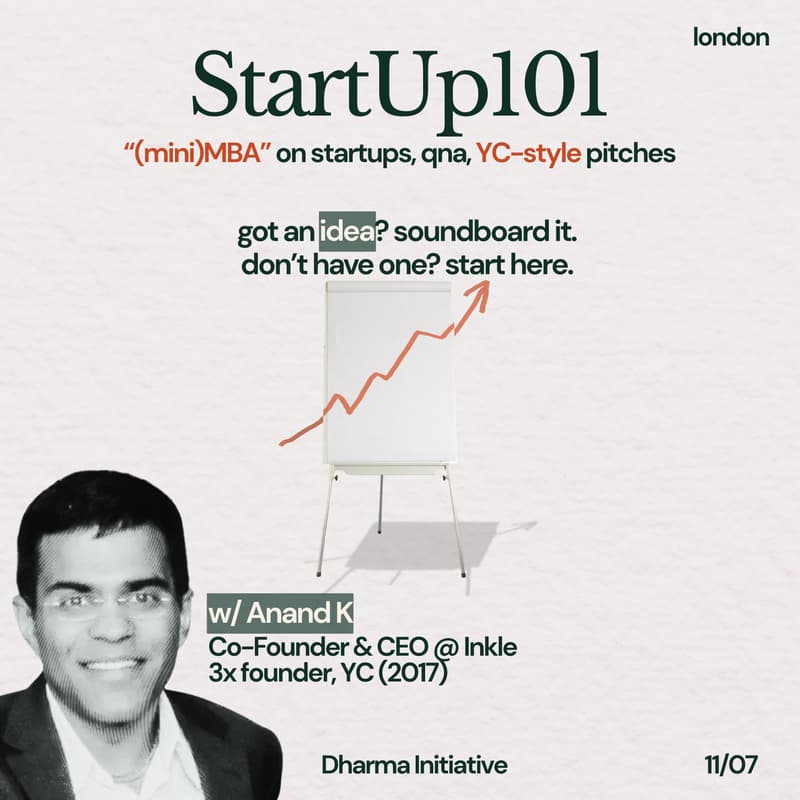 Cover Image for StartUp101 w/ Anand K