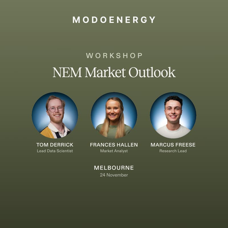 Cover Image for WORKSHOP: NEM Market Outlook (MELBOURNE)