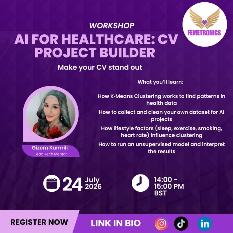 Cover Image for AI for Healthcare: CV Project Builder (Girls-Only)