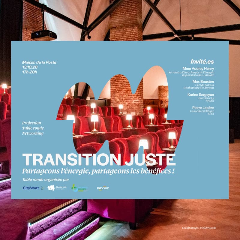 Cover Image for Évènement: transition juste & communautés d'énergie à Bruxelles