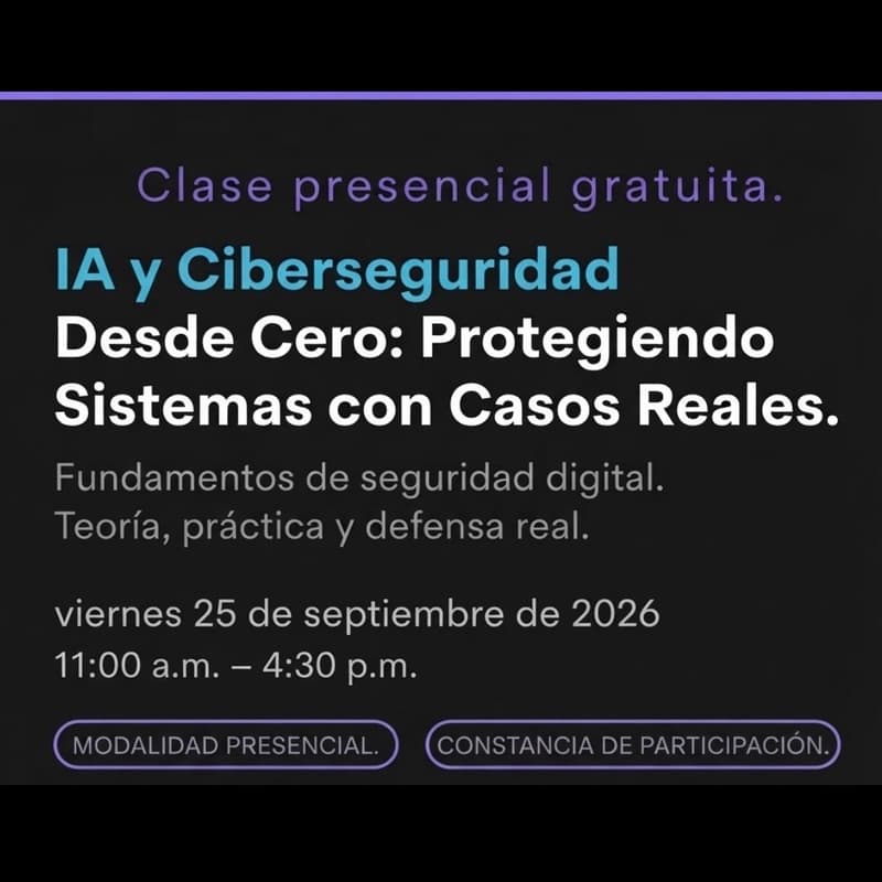 Cover Image for IA y Ciberseguridad Desde Cero: Protegiendo Sistemas con Casos Reales.