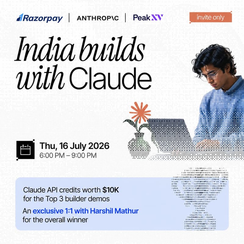Cover Image for India Builds with Claude - Razorpay | Anthropic | Peak XV
