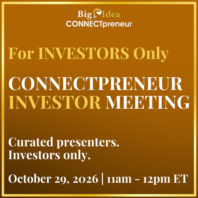 Cover Image for CONNECTpreneur INVESTOR Network: Virtual Meeting