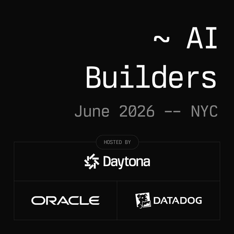 Cover Image for Daytona AI Builders w/ Oracle & Datadog - NYC, June 2026
