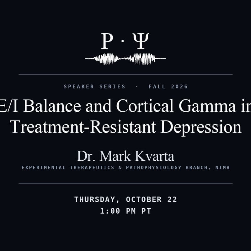Cover Image for E/I Balance and Cortical Gamma in Treatment-Resistant Depression