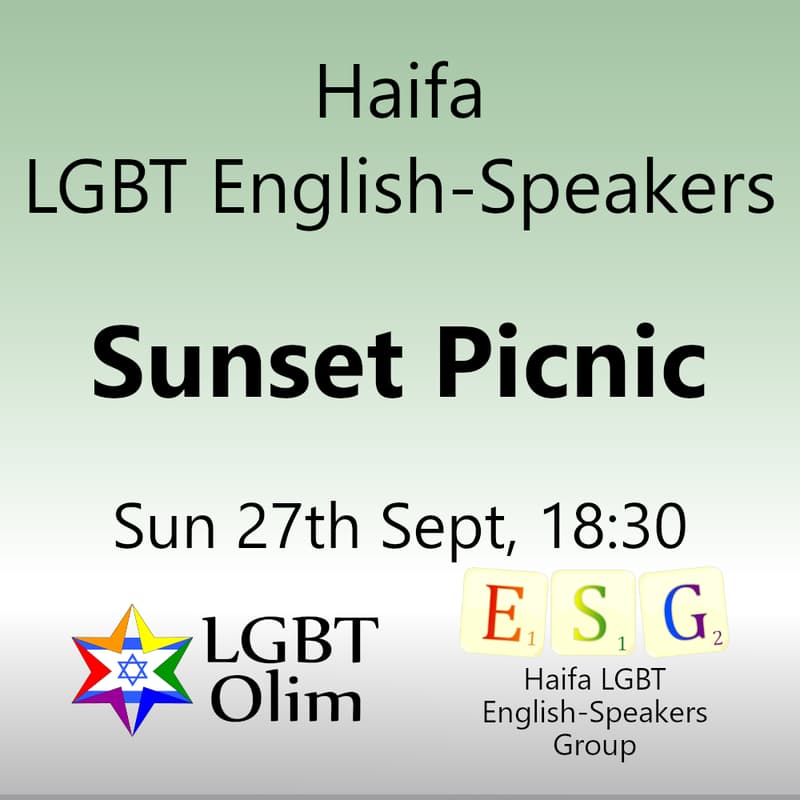 Cover Image for Haifa LGBT English-Speakers Sunset Picnic - Sun 27th Sept