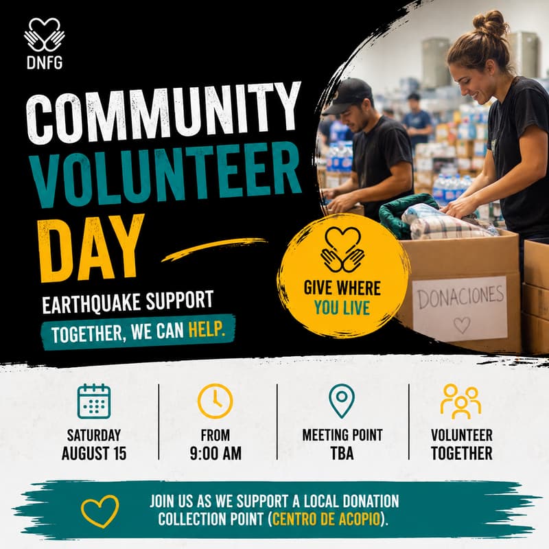Cover Image for Community Volunteer Day: Earthquake Support 💛
