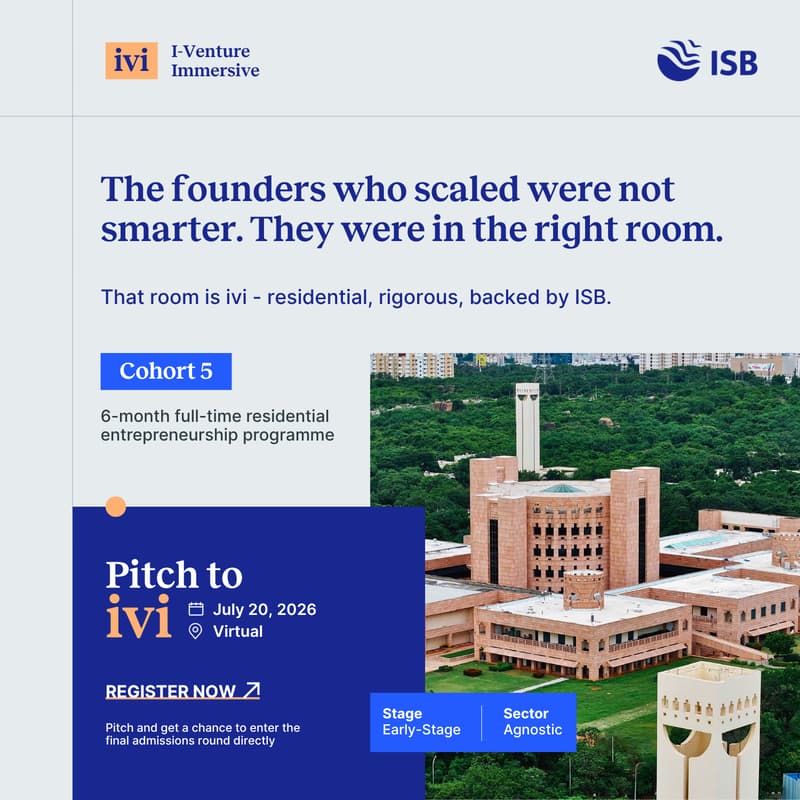 Cover Image for Pitch to ivi | Virtual | July 20, 2026, | 10:00 AM - 05:00 PM