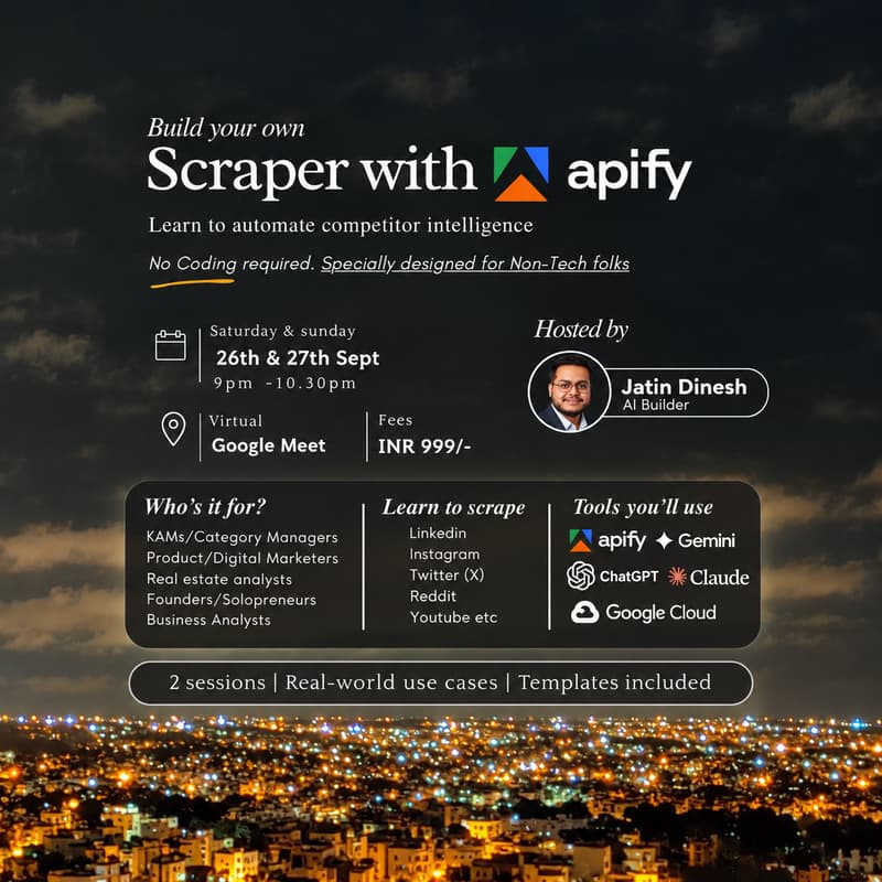 Cover Image for Build your Scraper with Apify (Non-tech friendly)