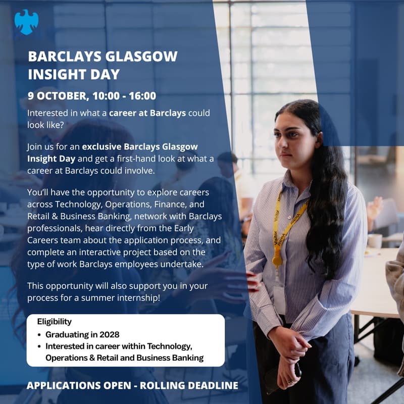 Cover Image for Barclays Glasgow Insight Day