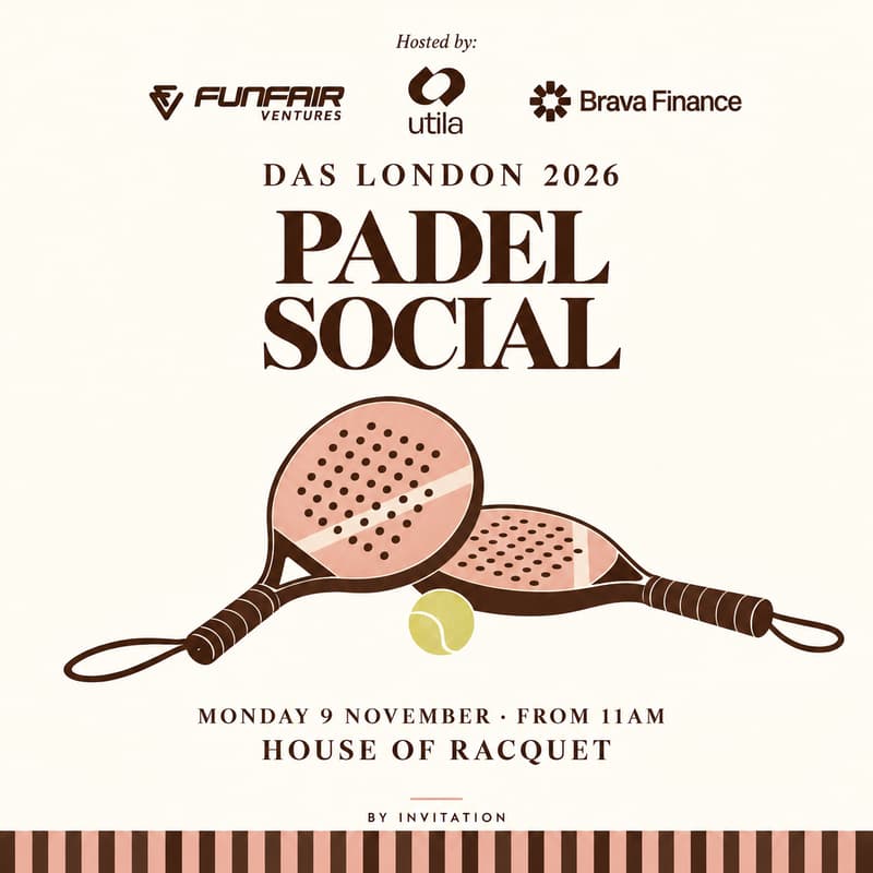 Cover Image for DAS Padel Social with FunFair Ventures,Utila & Brava Finance